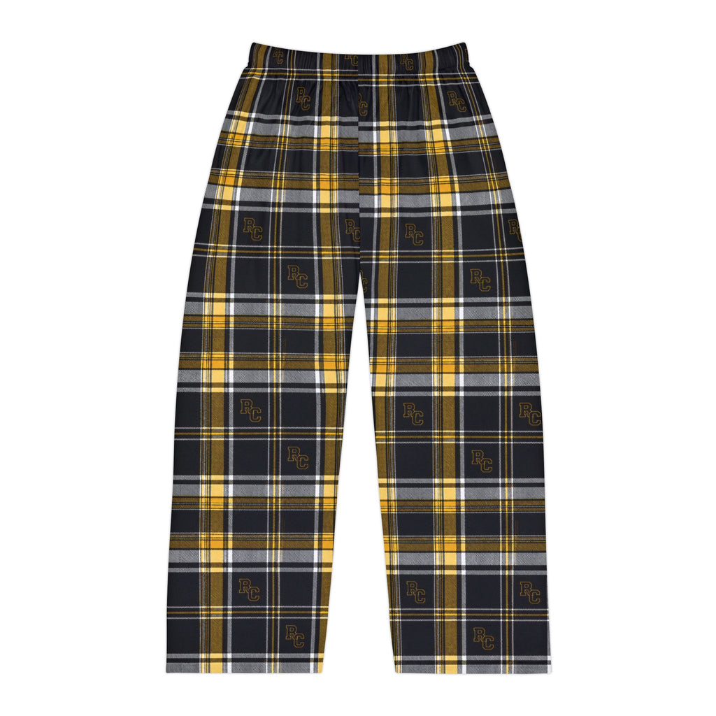 Men's Black & Gold Plaid Pajama Pants — Cozy Lounge Sleepwear