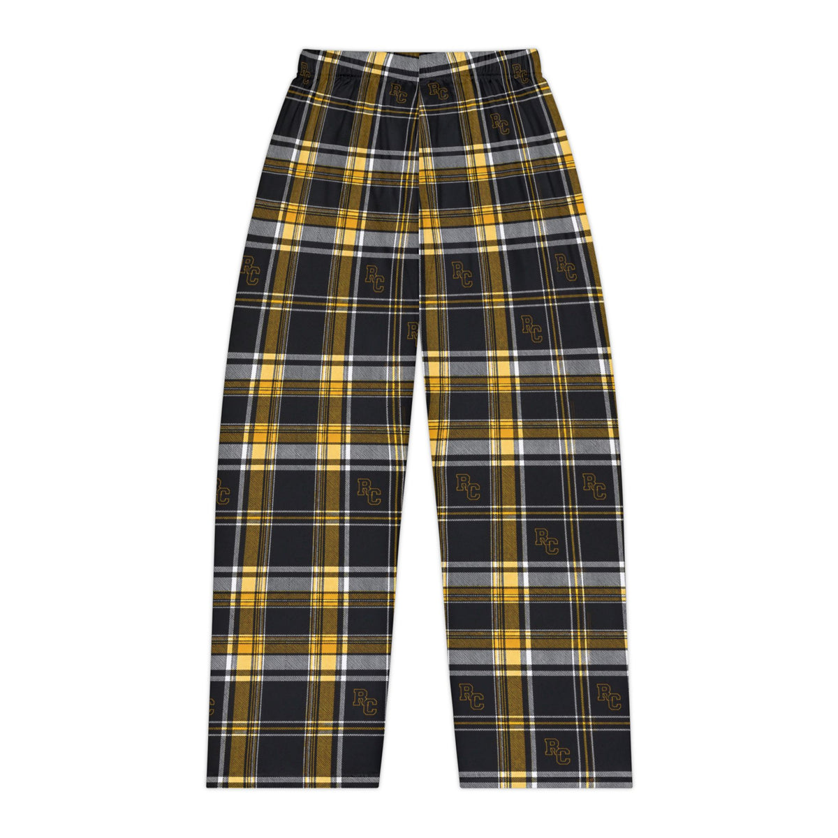 Women's Plaid Pajama Pants — Cozy Yellow & Black Flannel Lounge Trousers