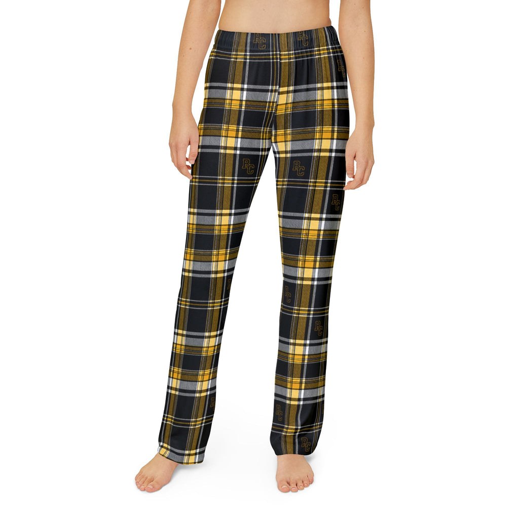 Kids Plaid Lounge Pants — Yellow & Black Cozy Sleepwear