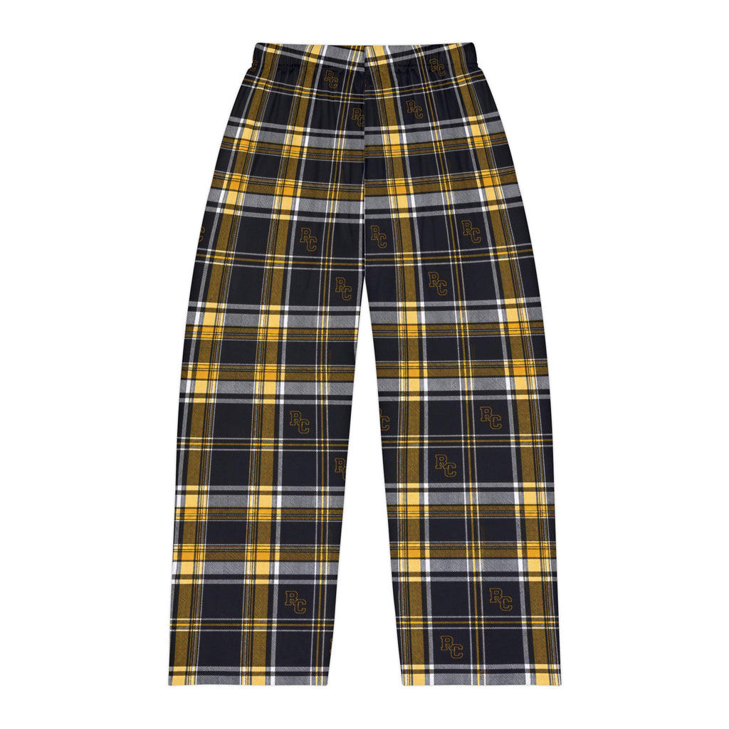 Men's Black & Gold Plaid Pajama Pants — Cozy Lounge Sleepwear
