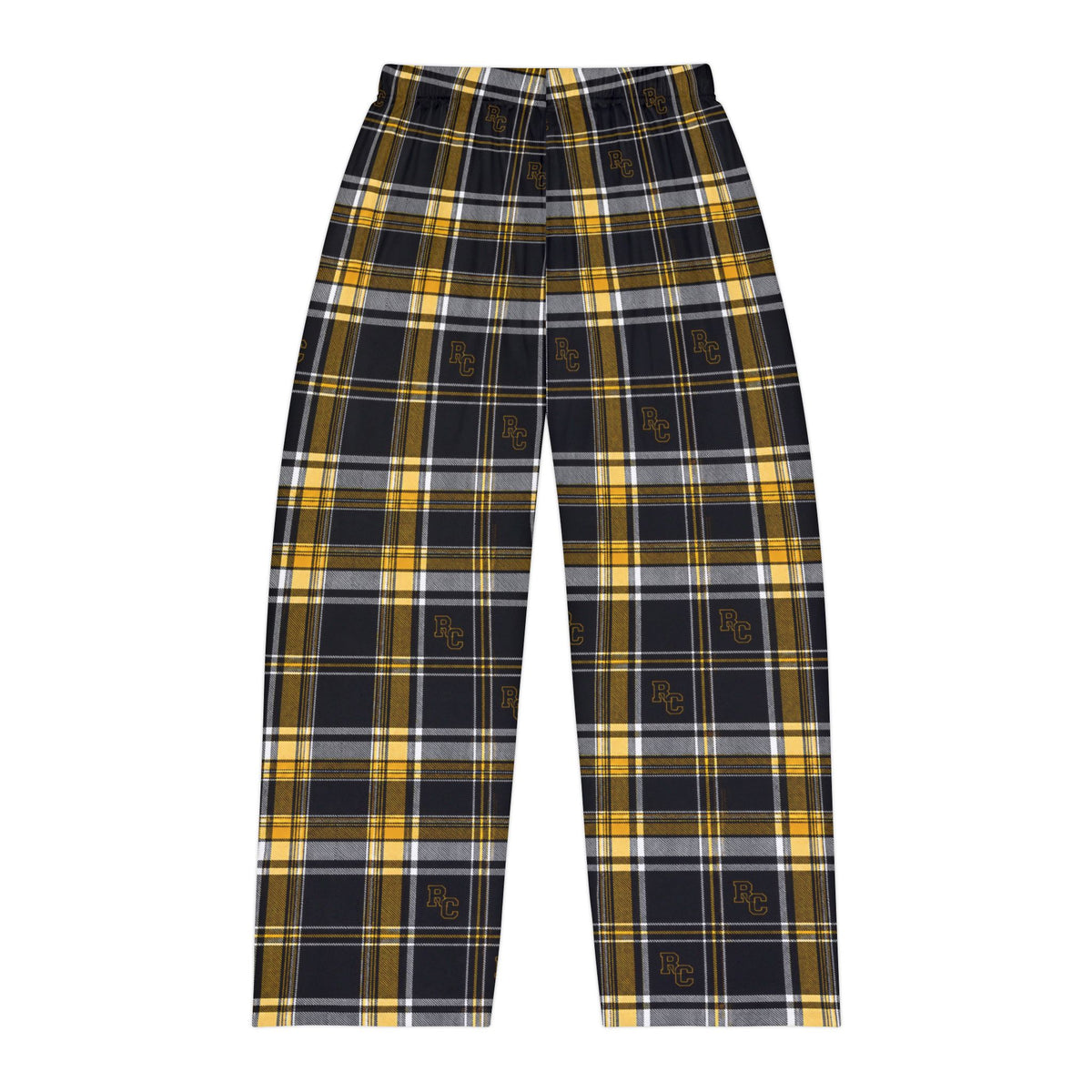 Men's Black & Gold Plaid Pajama Pants — Cozy Lounge Sleepwear