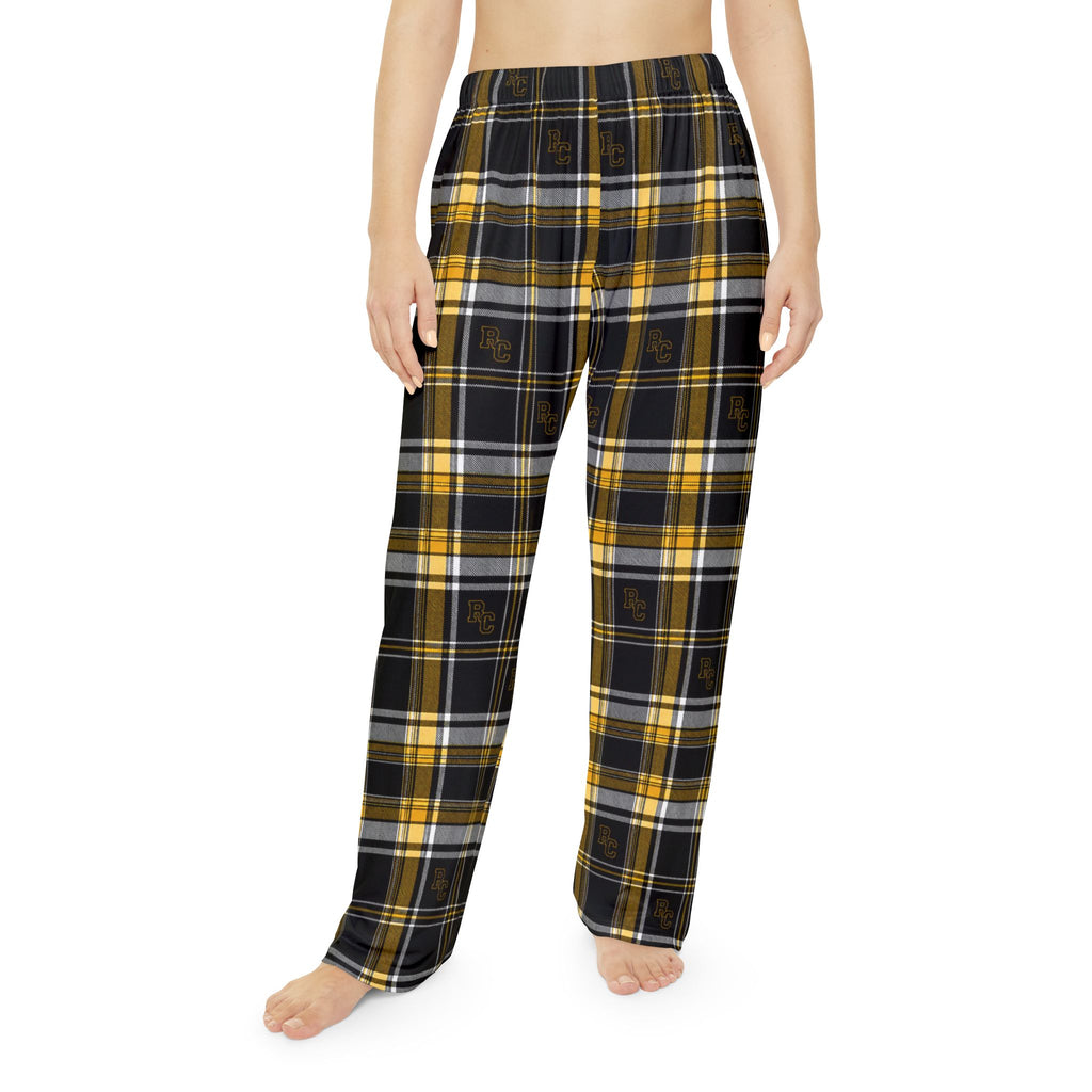 Women's Plaid Pajama Pants — Cozy Yellow & Black Flannel Lounge Trousers