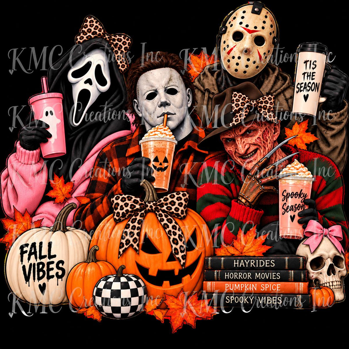 Spooky Season Horror Characters PNG – Halloween Digital Download