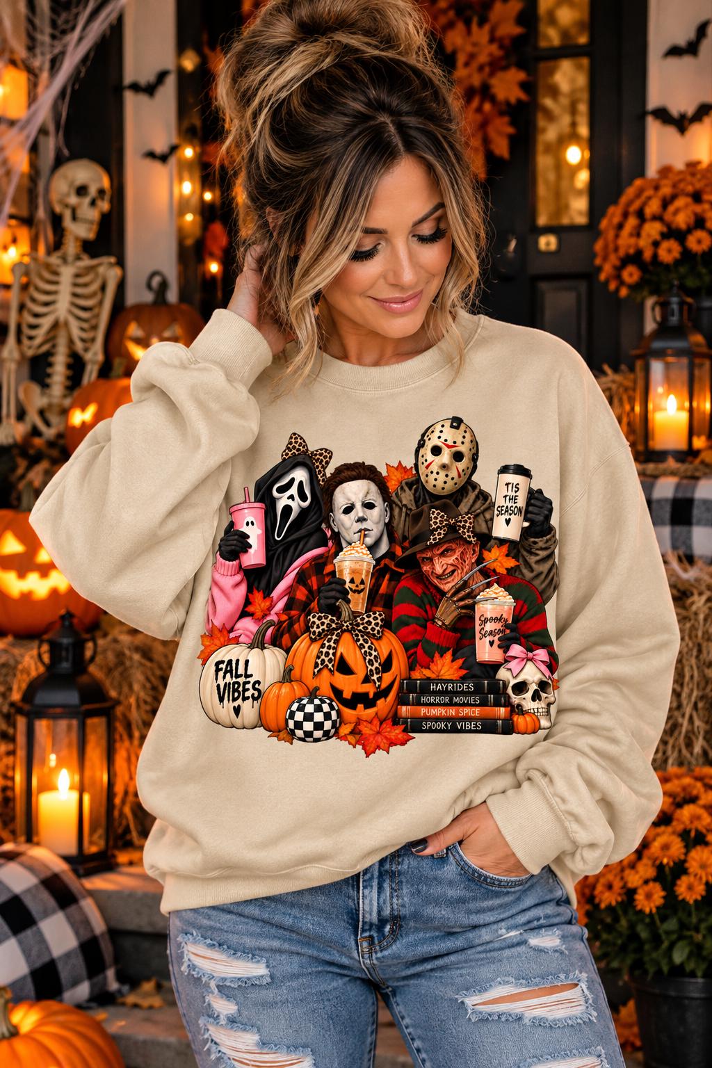 Spooky Season Horror Characters PNG – Halloween Digital Download